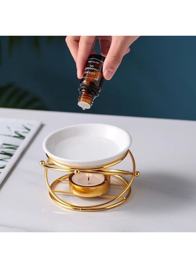 Black White Disc Guddong Lamp Golden Black Metal Globe Bohemian Home Decor No Electricity Needed Fragrance Diffuser - Image 3