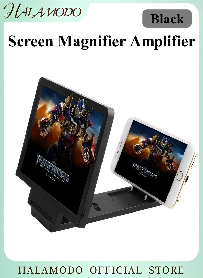 HALAMODO Screen Magnifier Amplifier 3D HD New Phone Holder Screen Amplifier Movie Video Phone Amplifier Screen Phone Projector for Watching Movies Videos - Image 1
