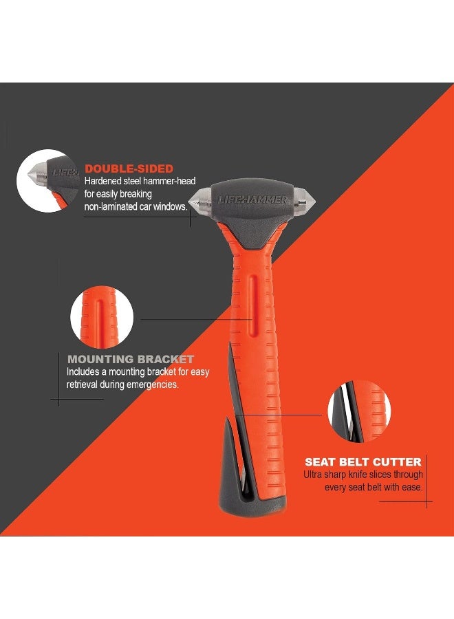 Lifehammer Safety Hammer Plus - Emergency Escape and Rescue Hammer with Seatbelt Cutter - 2 Pack - Image 2
