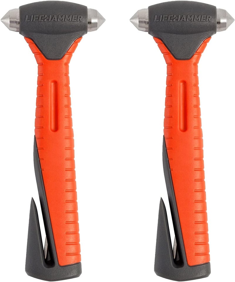 Lifehammer Safety Hammer Plus - Emergency Escape and Rescue Hammer with Seatbelt Cutter - 2 Pack - Image 1