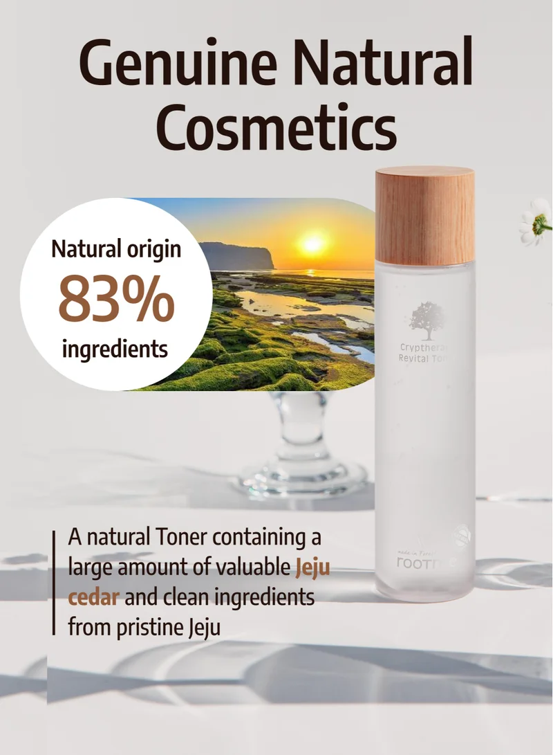 rootree Cryptherapy Revital Toner - Korean Skin Care, Revitalising Facial Care, Hydrating and Nourishing Toner, Vegan & Cruelty Free