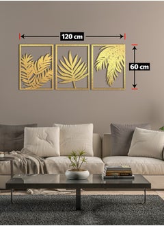 Tropical Leaves Wood Wall Art - Set Of 3 Panel Each 60X40 - pzsku/Z3B8081A06A720453ADAAZ/45/_/1729076753/95c01f06-dbf9-4dae-b942-decf05a90d2f