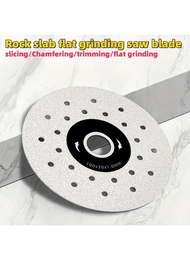 3 Pack Metal Base Brazed Rhinestone Sandstone Saw Blades 100mm For Marble Tile - Image 2