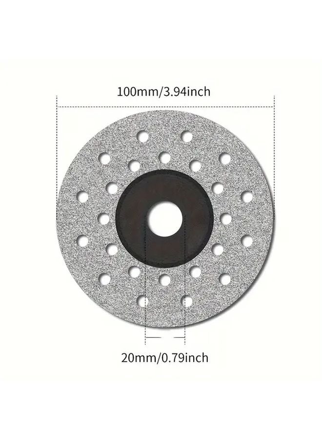 3 Pack Metal Base Brazed Rhinestone Sandstone Saw Blades 100mm For Marble Tile - Image 4