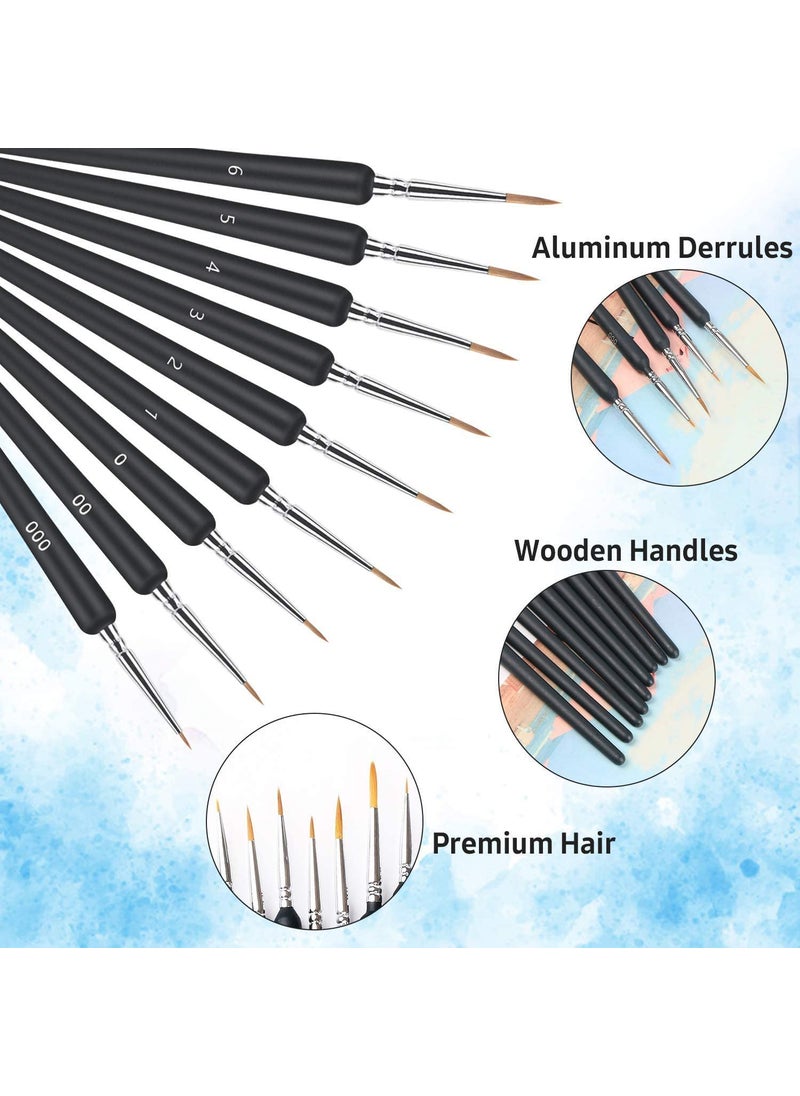 anezus Anezus 6 Pcs Painting Brushes Set for Fine Detailing，Professional Fine Tip Paint Brush Set，Thin Paint Brush and Miniature Brush Set for Detailing Painting,Detailing Acrylic Oil Watercolor Gouache (6)  - Image 5