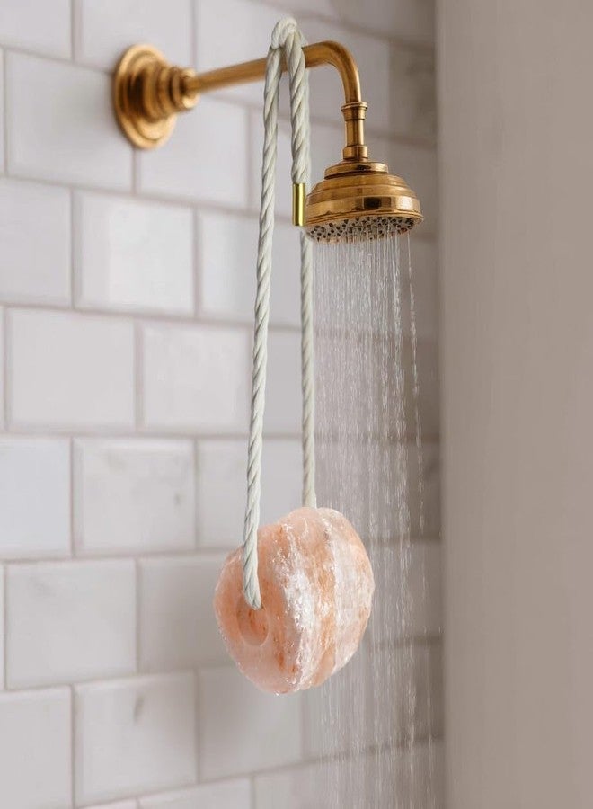 UMAID Himalayan Bath Salt Buddy™ 2 lb – Hanging Mineral Salt Rock for Shower & Bath, Solid Pink Himalayan Stone for Natural Steam, Relaxation & Spa-Like Self-Care, Unique Gift for Men & Women - Image 2