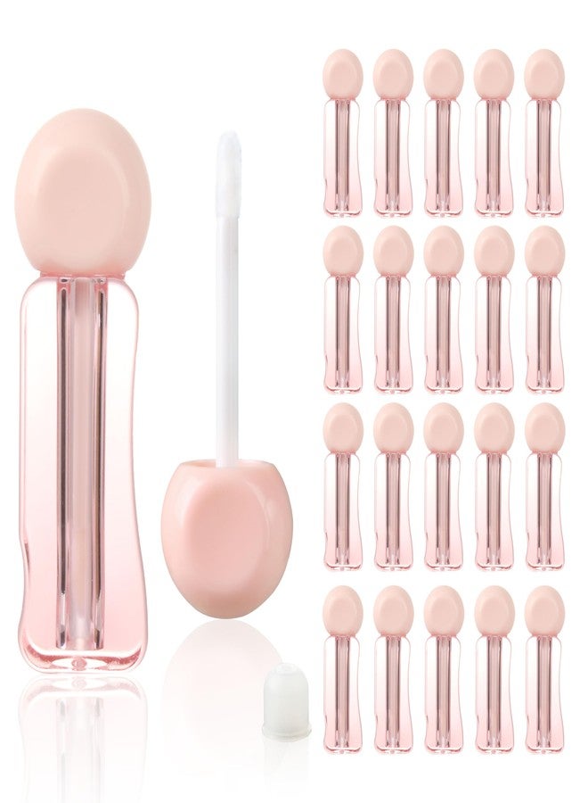 COSIDEA 20pcs Cute irregularly shaped 3ml 0.1oz Rose Empty lip gloss tubes with wand Pink Lipgloss tube containers for lip oil packing - Image 1