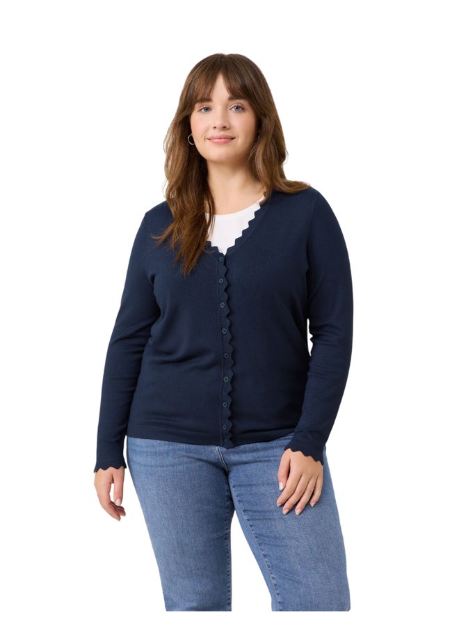 Samoon Wavy Edges Cardigan - Image 1