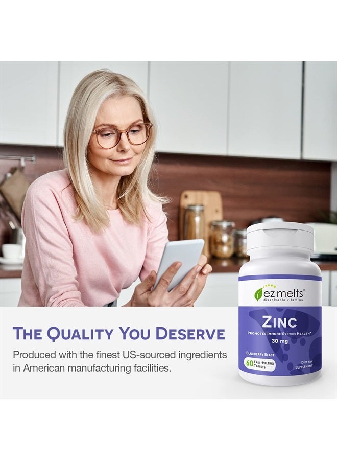 EZ Melts Dissolvable Zinc Supplement 30 mg, Sugar-Free, 2-Month Supply - Image 5