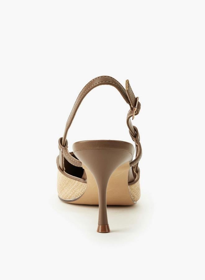 ELLE Women Textured Stiletto Heel Shoes - Image 5