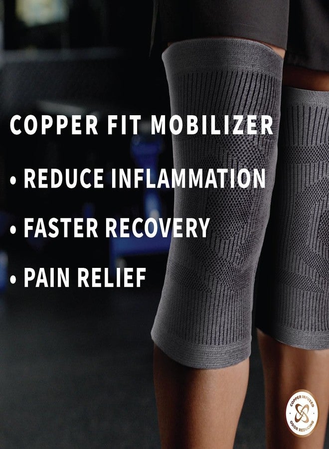 Copper Fit Mobilizer Knee Sleeve - ProSeries with Removable Side Stabilizers Knee Support for Advanced Recovery - Mobility, Knee Pain, Swelling, Inflammation, Circulation, Arthritis, Tendonitis (S/M) - Image 3