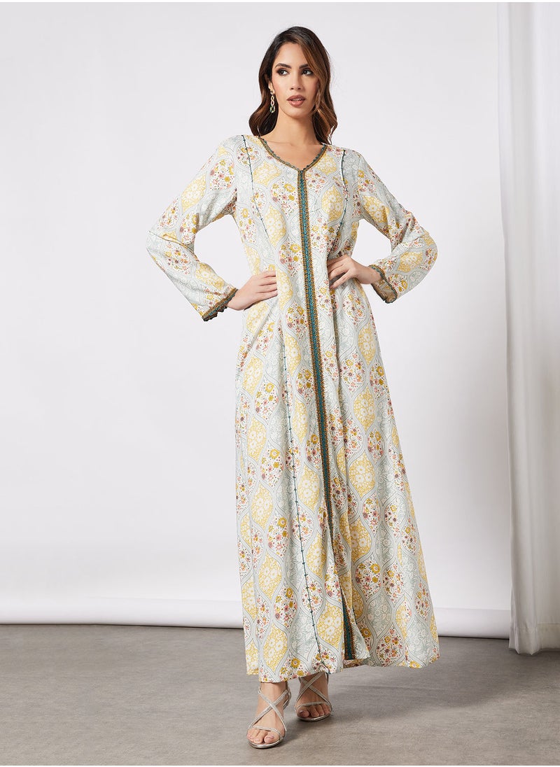 KASHKHA - All-Over Print Jalabiya - Image 1