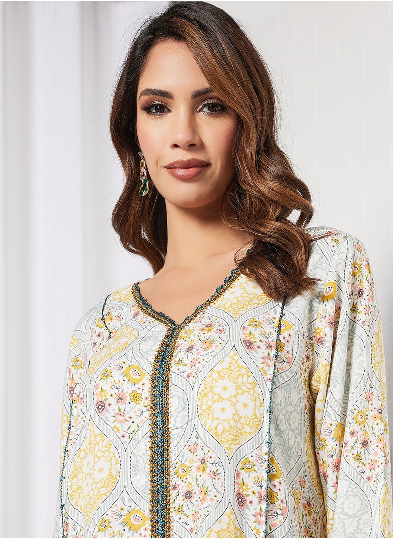 KASHKHA - All-Over Print Jalabiya - Image 1