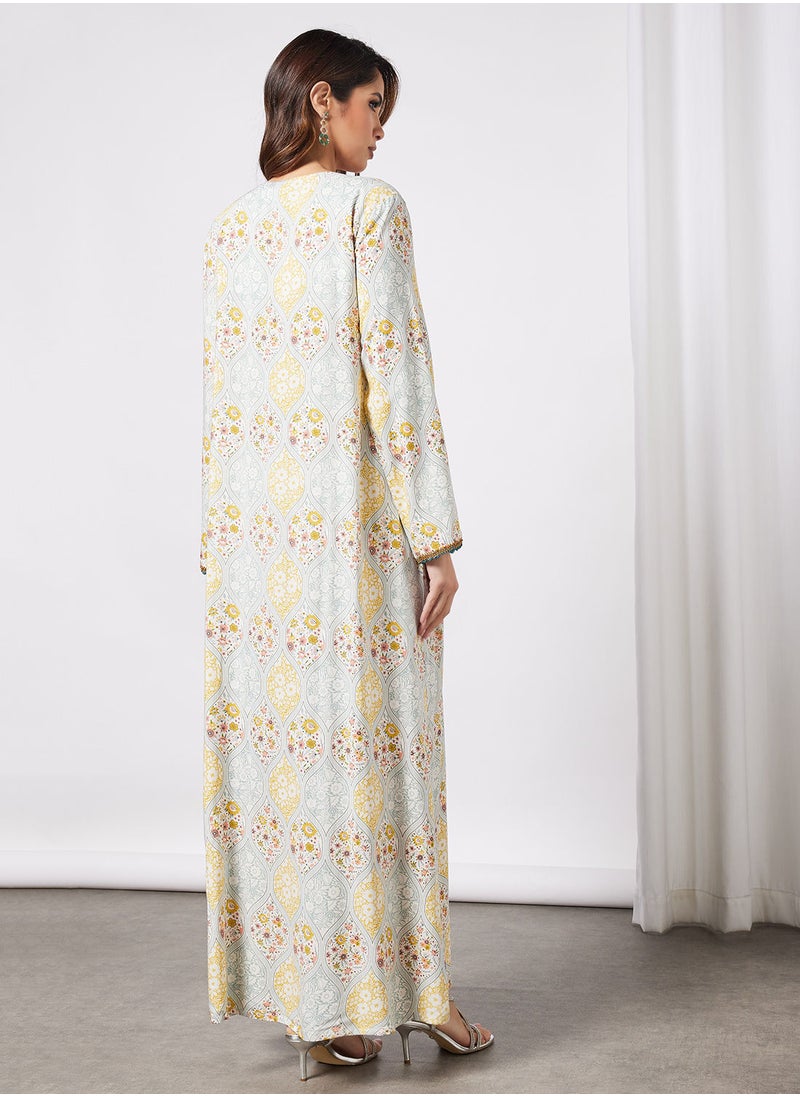 KASHKHA - All-Over Print Jalabiya - Image 1