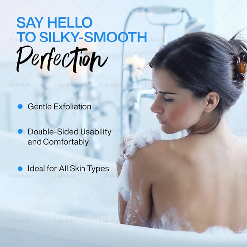 Fabskin Silicone Body Back Scrubber For Bathing | Bath Scrubber For Bathing for Men & Women | Double Side Body Scrub Brush, Bathing Brush for Skin Deep Cleaning Massage - Image 4