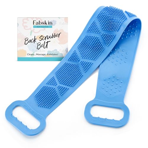 Fabskin Silicone Body Back Scrubber For Bathing | Bath Scrubber For Bathing for Men & Women | Double Side Body Scrub Brush, Bathing Brush for Skin Deep Cleaning Massage - Image 1