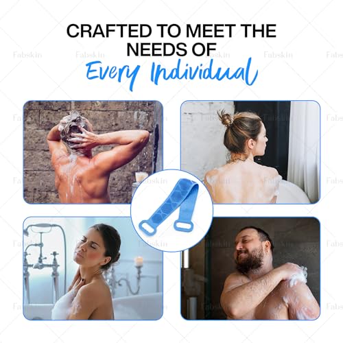 Fabskin Silicone Body Back Scrubber For Bathing | Bath Scrubber For Bathing for Men & Women | Double Side Body Scrub Brush, Bathing Brush for Skin Deep Cleaning Massage - Image 5