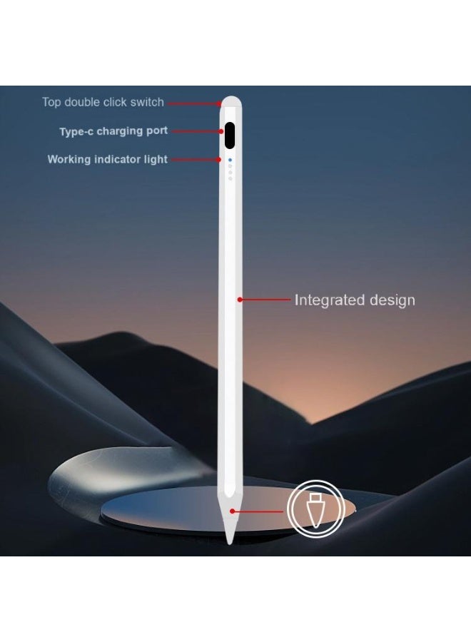 Stylus Pen for Apple iPad (2018 & Later), Palm Rejection, Magnetic Attachment, USB-C Rechargeable, Precise Writing/Drawing, Compatible with iPad Pro (11/12.9 Inch), iPad Air 3rd/4th Gen, iPad 6/7/8th Gen, iPad Mini 5th Gen, No Bluetooth Needed, with 3 Nib Tips + Charging Cable + Manual – White - Image 5