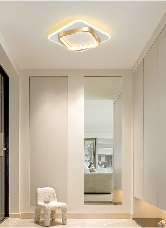 DUNISO LED ceiling light, warm light square corridor light, modern ceiling light, 12W, energy saving, easy to clean, suitable for corridors, entrances, bedrooms, kitchens, with a diameter of 20cm  - Image 5