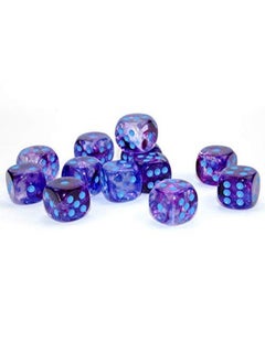 Chessex Nebula Dice Block 16Mm D6 Nocturnal With Blue Luminary (12 Dice)  - Image 3