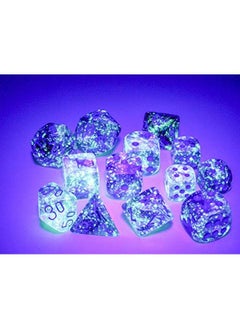 Chessex Nebula Dice Block 16Mm D6 Nocturnal With Blue Luminary (12 Dice)  - Image 4