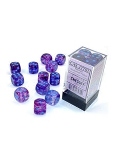Chessex Nebula Dice Block 16Mm D6 Nocturnal With Blue Luminary (12 Dice)  - Image 2
