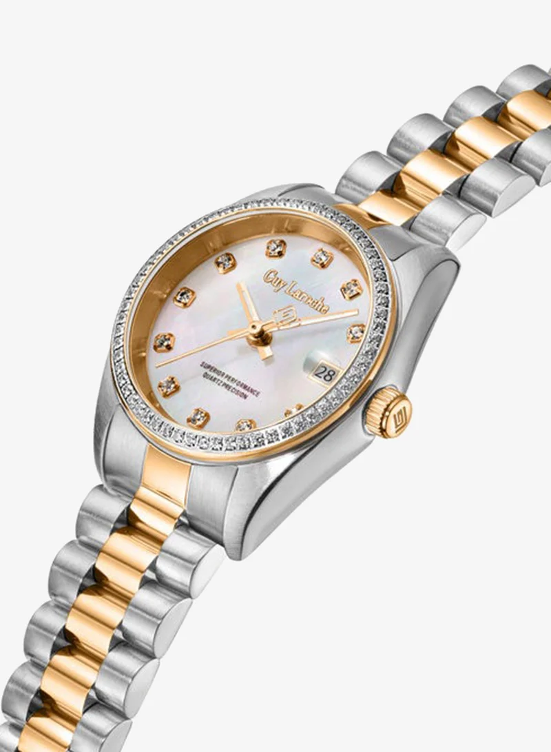 Guy Laroche Rose Stainless Steel Bracelet Analog Watch for Women, 26.5mm