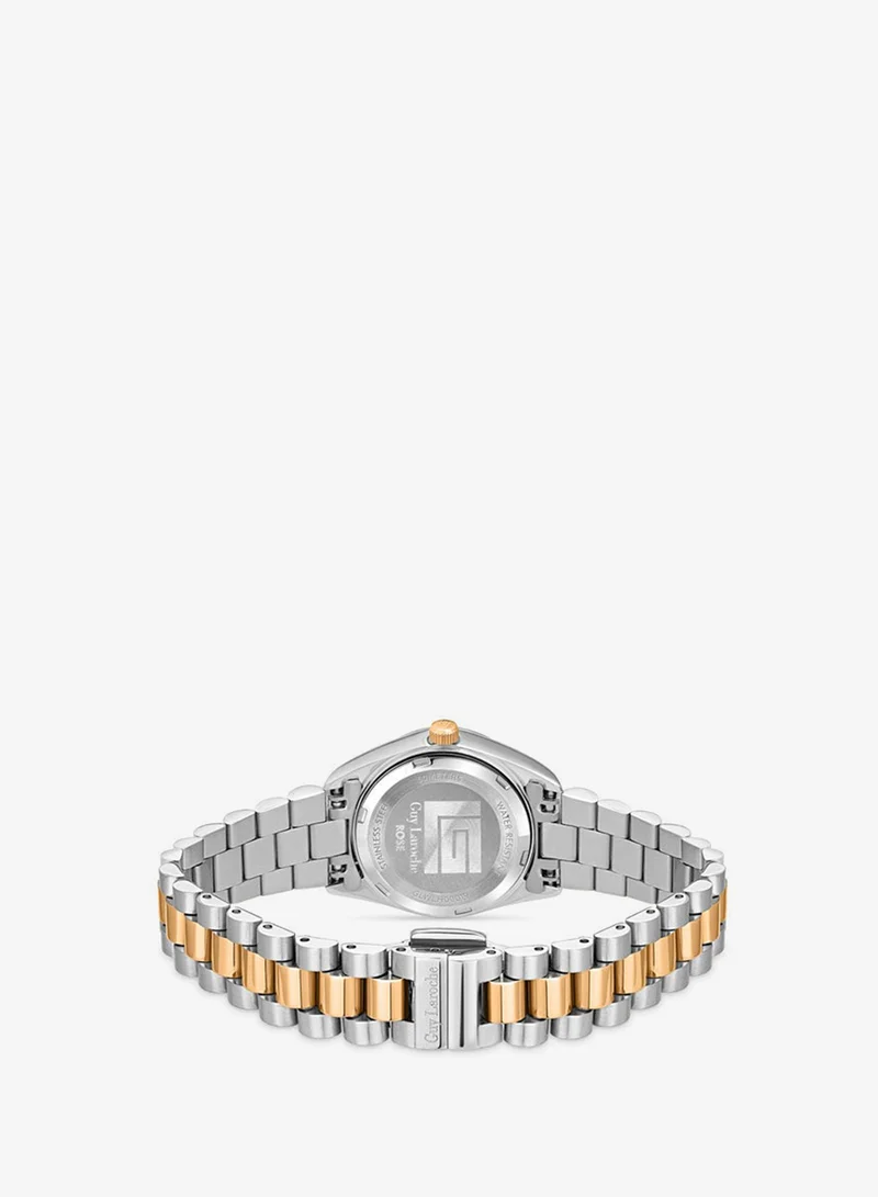 Guy Laroche Silver/Rose Gold Rose Stainless Steel Bracelet Analog Watch for Women, 26.5mm for Women | Best Price UAE