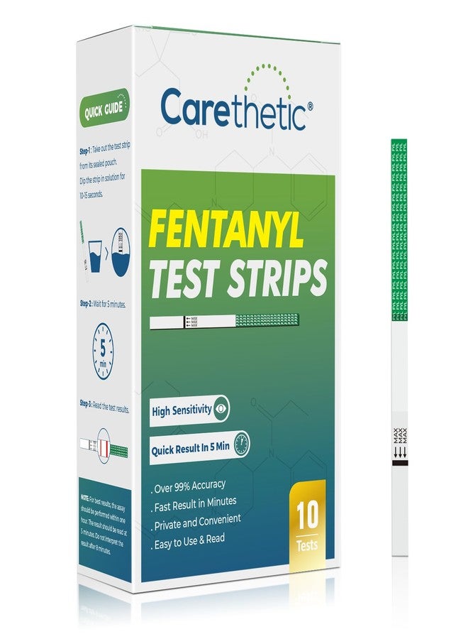 [عبوة من 10 شرائط] اختبار الفنتانيل - اختبار أمان سريع من Carethetic - Image 1