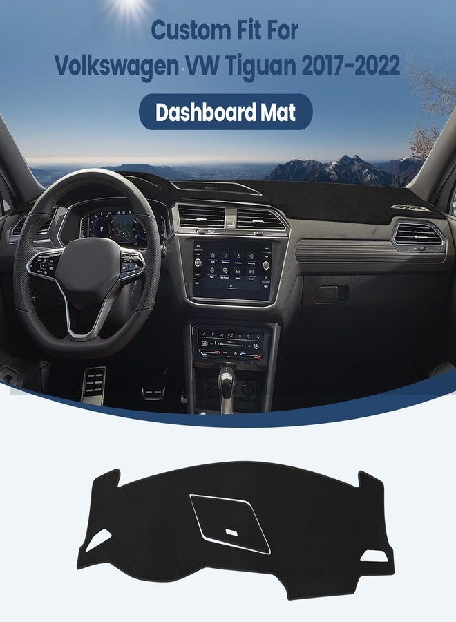 Rilsen Dashboard Cover Mat Compatible with Volkswagen VW Tiguan 2017-2022 2023 2024 Dash Cover Nonslip Dash Mat Protector Sunshade No Glare Black - Image 2