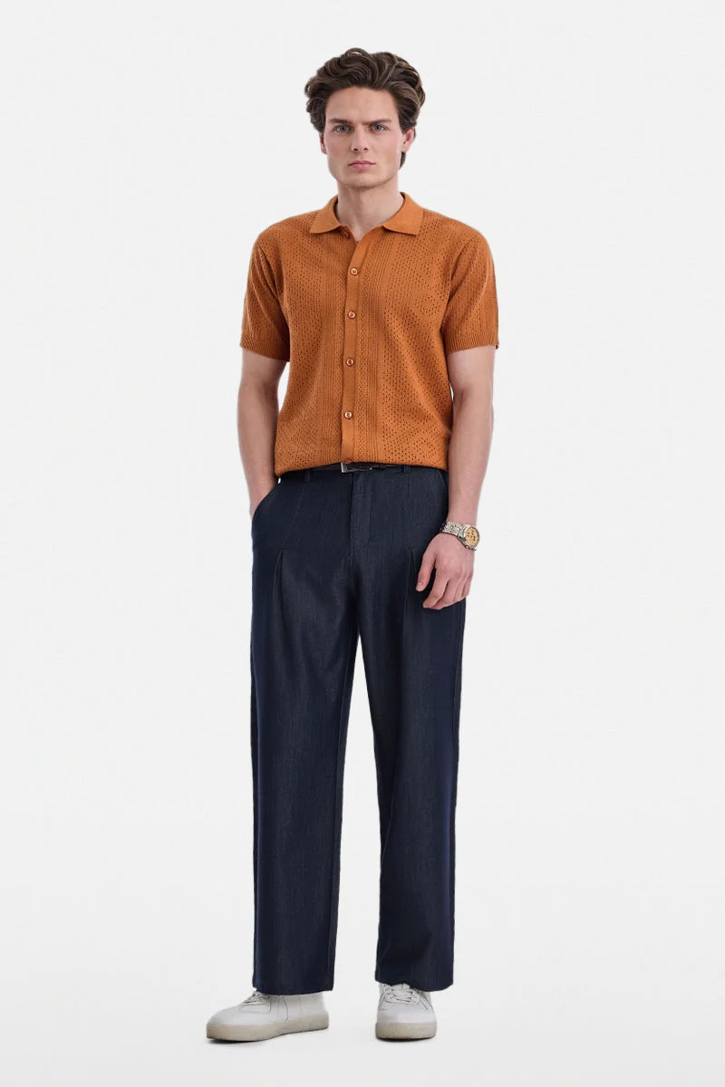 سنيتش Straight Fit Stretch Trousers