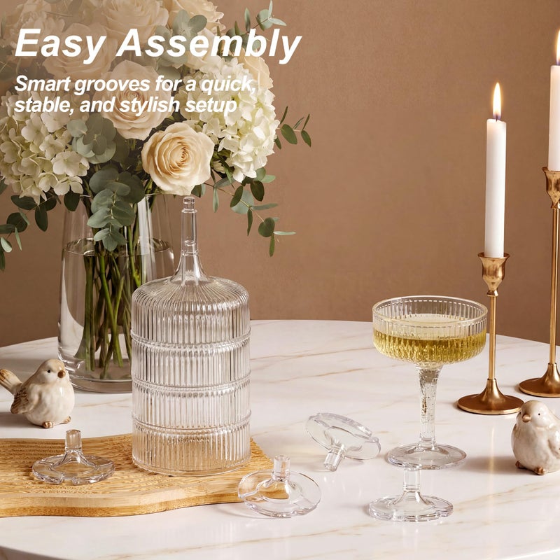 Houmury 56 Pcs 7oz Plastic Wine Glasses Unbreakable Wedding Plastic Champagne Flutes Goblet Glasses Reusable Clear Acrylic Martini Drinkware For Birthday Party (56, Clear) - Image 5