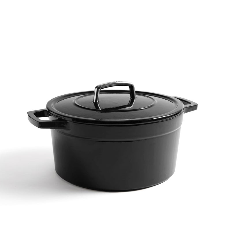 Martha stewart Martha by Martha Stewart 7 QT Enameled Cast Iron Dutch Oven wLid  Obsidian 
