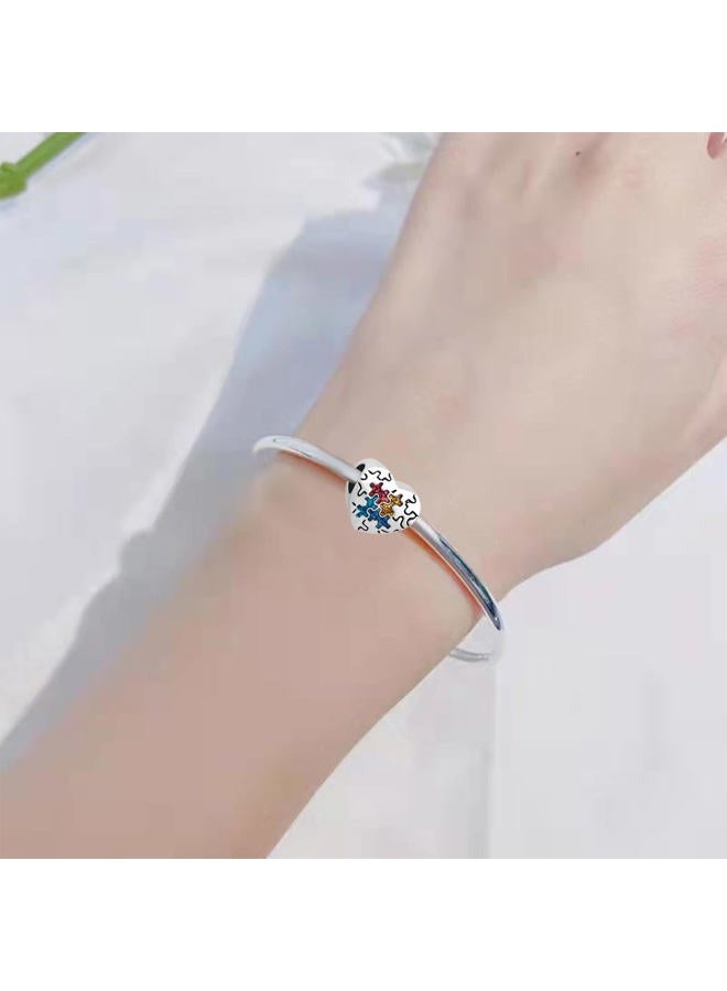 TGLS Heart Puzzle Autism Awareness Charm for Autistic Compatible With Pandora Charms Bracelets, Metal, copper - Image 5