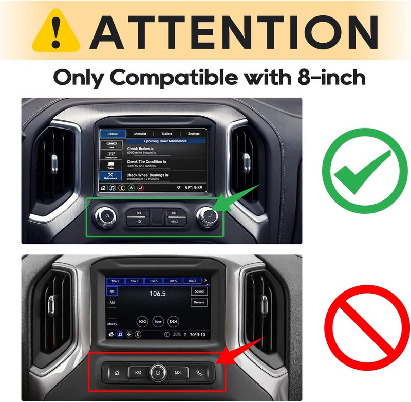 LFOTPP Fits for 2019 2020 2021 2022 GMC Sierra 1500 8 Inch IntelliLink Car Navigation Screen Protector - Image 3