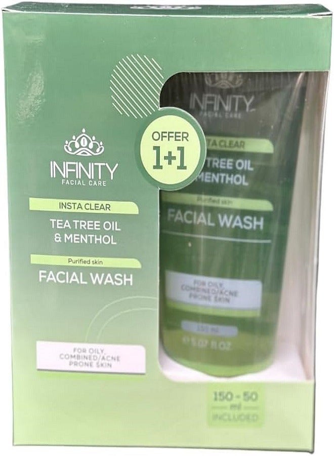 إينفينيتي انفينيتى غسول للوجة زيت شجرة الشاي 1+1 عرض 150 مل