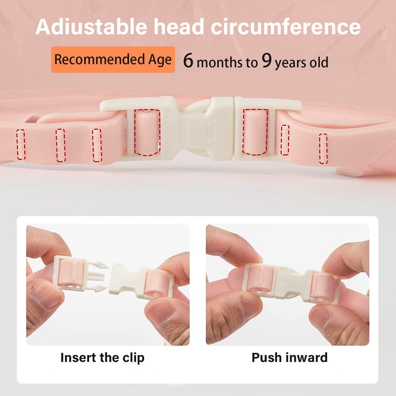 TinyGuardian Baby Shower Cap Shield, Baby bath set shower cap, Visor Hat for Eye and Ear Protection for 0-9 Years Old Children,Cute Crown Shape Makes the Baby Bath More Fun (Pink) - Image 4