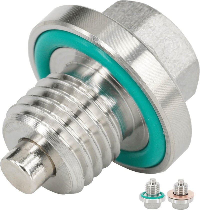 Dsnaduo Stainless Steel Magnetic Engine Oil Drain Plug M12x1.5 - Image 1