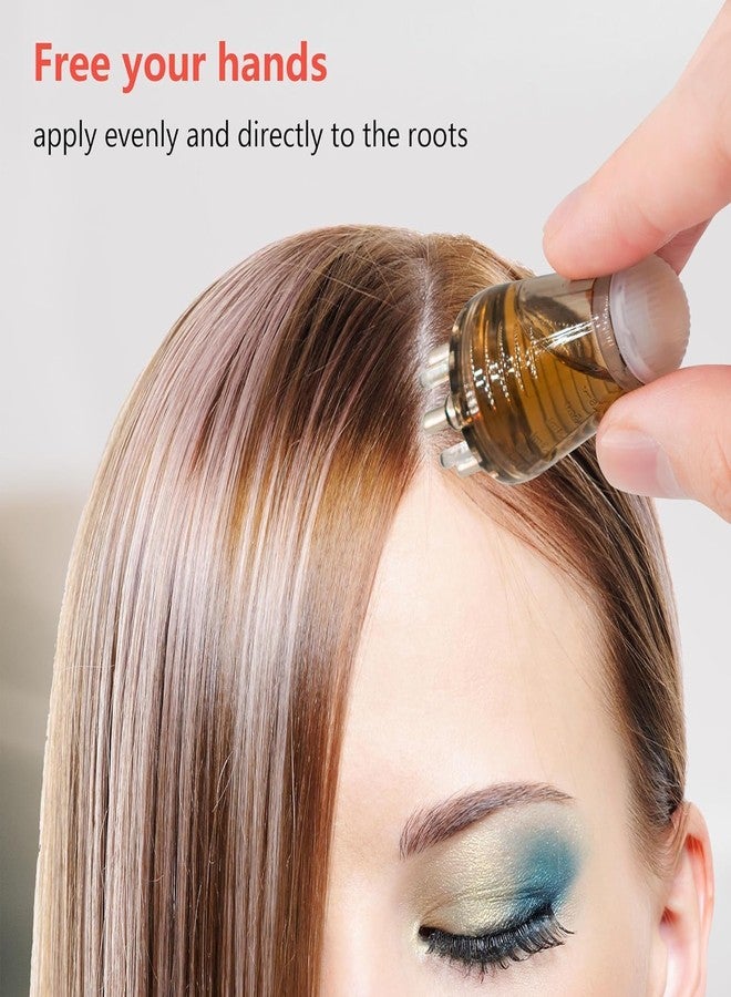 WROPZO زجاجة زيت الشعر الصغيرة المحمولة من WROPZO سعة 6 مل - مشط لتوزيع زيت جذور الشعر، مشط تدليك لعلاج الشعر بالزيوت العطرية مع كرة دوارة لنمو شعر فروة الرأس، مناسب لمختلف السوائل - Image 4