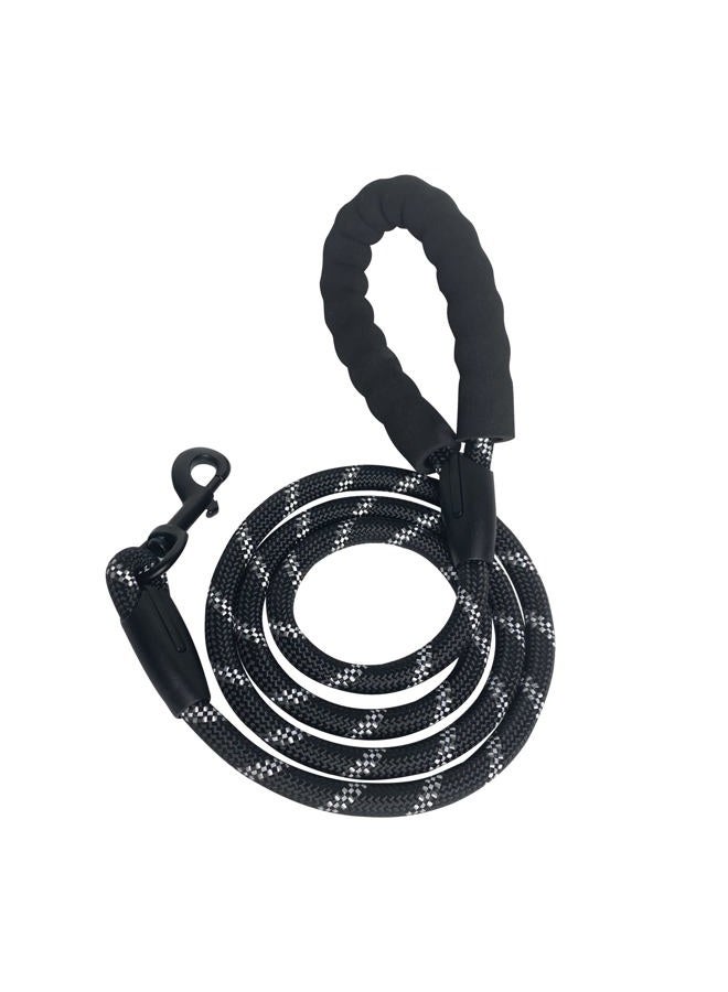 Beastron 5FT Heavy Duty Dog Leash with Comfortable Padded Handle and Highly Reflective Threads for Medium and Large Dog's, Black - Image 1