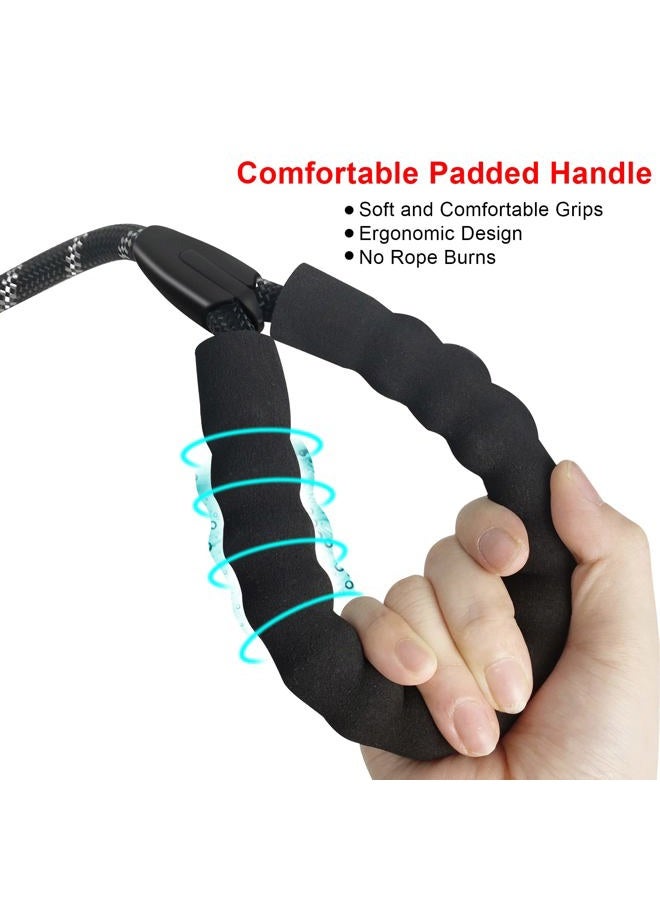 Beastron 5FT Heavy Duty Dog Leash with Comfortable Padded Handle and Highly Reflective Threads for Medium and Large Dog's, Black - Image 3