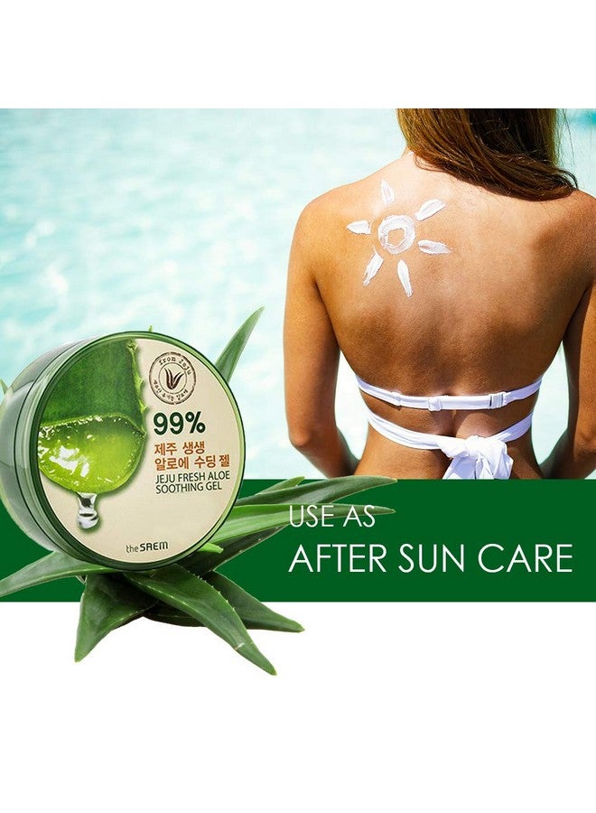 THESAEM [the SAEM] Jeju Fresh Aloe Soothing Gel 10.1 fl. oz. (300ml) - 99% Aloe Vera, Hydrates & Dry, Itchy & irritated Skin - Image 5