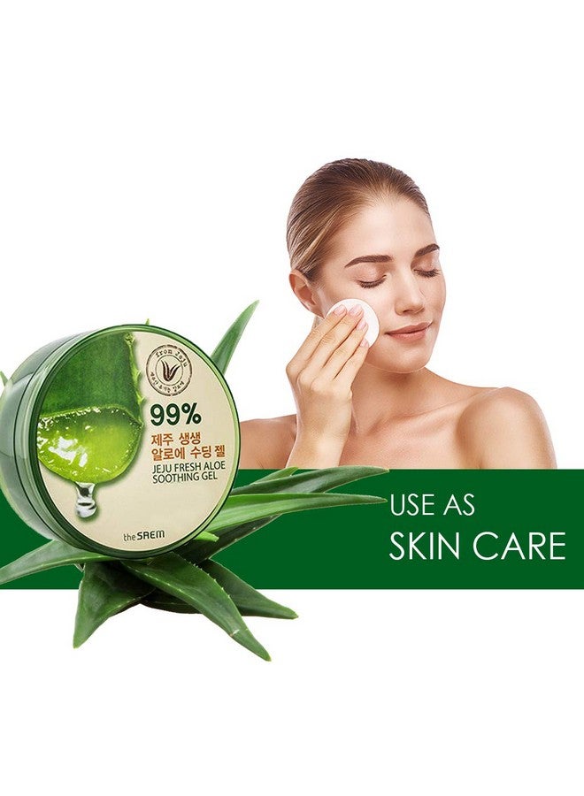 THESAEM [the SAEM] Jeju Fresh Aloe Soothing Gel 10.1 fl. oz. (300ml) - 99% Aloe Vera, Hydrates & Dry, Itchy & irritated Skin - Image 4