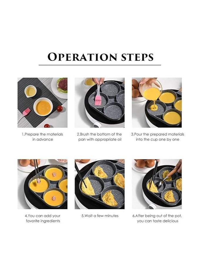 Showay egg cooker frying pan, 4-cups non-stick cookware aluminium alloy fried egg cooker,pancake,omelette pan,egg poacher - Image 3