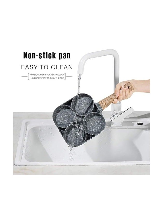 Showay egg cooker frying pan, 4-cups non-stick cookware aluminium alloy fried egg cooker,pancake,omelette pan,egg poacher - Image 4