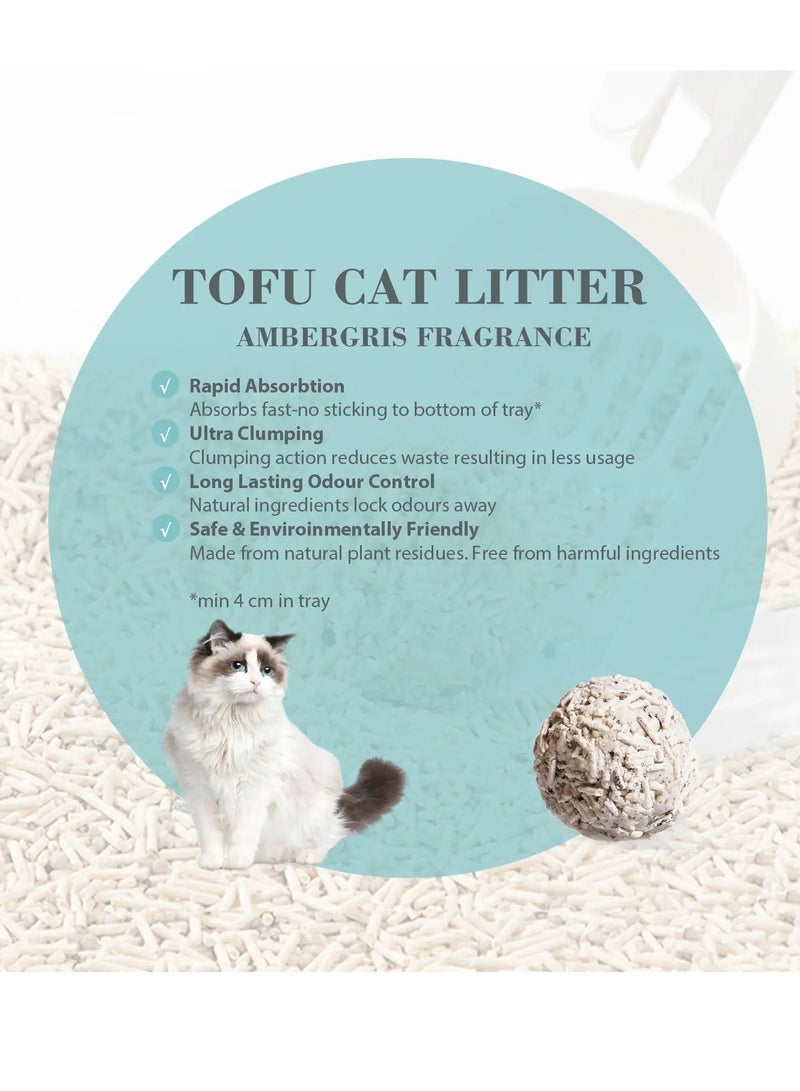 Bioline Combo Offer-Bioline Tofu Cat Litter 7L - Aquatic Bloom Fragrance+Moderna Cat Litter Scoop - Image 2