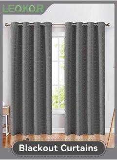 LEOKOR 2 Panels Decorative Diamond Foil Printed Thermal Insulated Privacy Protection Room Darkening Curtains 100*250CM  - Image 1