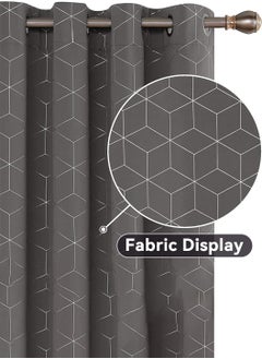 LEOKOR 2 Panels Decorative Diamond Foil Printed Thermal Insulated Privacy Protection Room Darkening Curtains 100*250CM  - Image 2