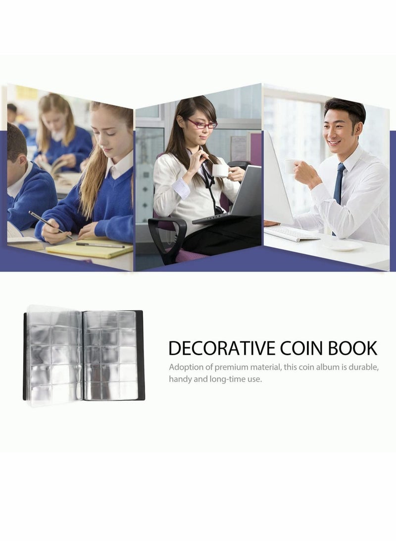 Captaintech Coin Collecting Holder Album, Card Pocket Binder Baseball Card Sleeves Stamp Album Coin Collection Holder Album - Image 5