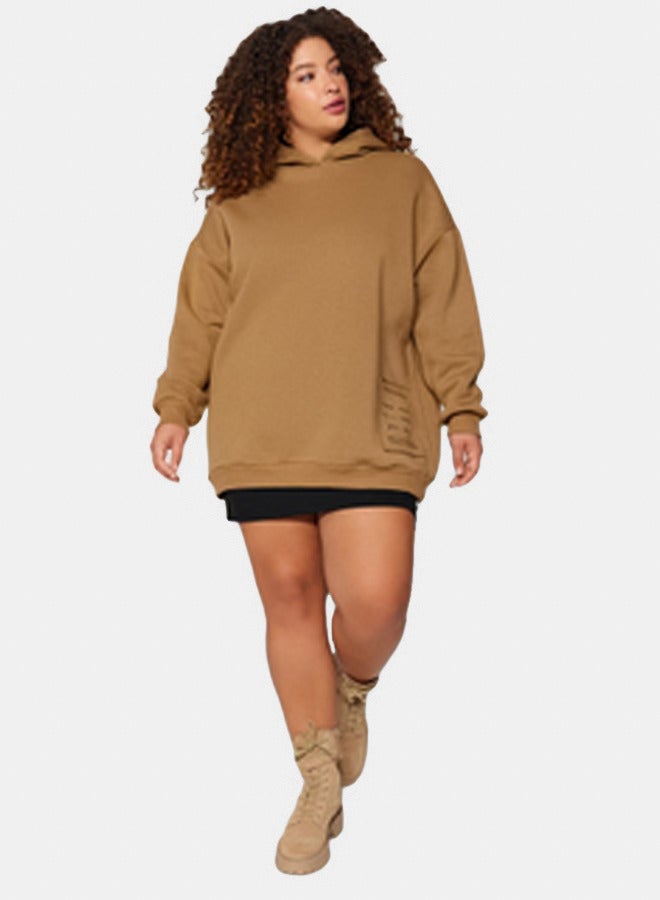 trendyol Embroidery Detailed Oversize Knitted Sweatshirt - Image 2